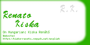 renato kiska business card