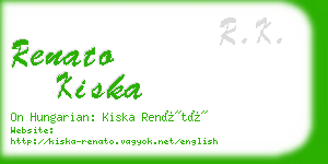 renato kiska business card